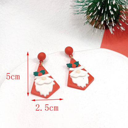 Christmas Jewelry Multi-style Polymer Clay Earrings