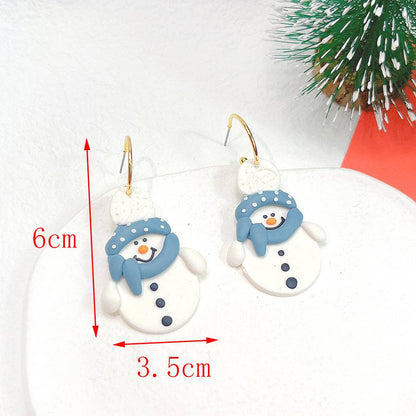 Christmas Jewelry Multi-style Polymer Clay Earrings