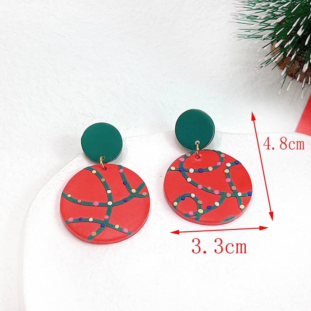 Christmas Jewelry Multi-style Polymer Clay Earrings