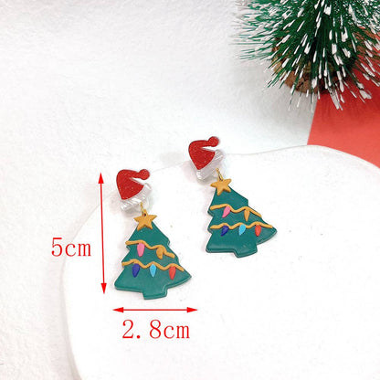 Christmas Jewelry Multi-style Polymer Clay Earrings