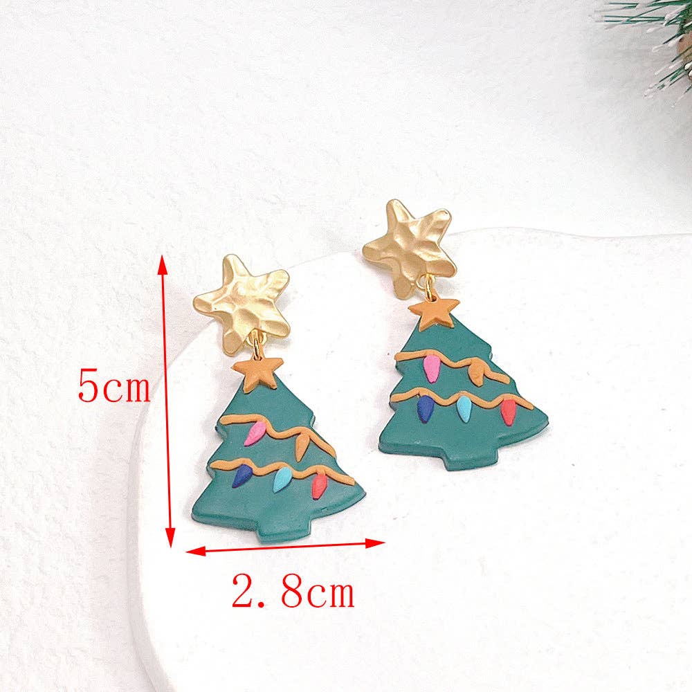 Christmas Jewelry Multi-style Polymer Clay Earrings